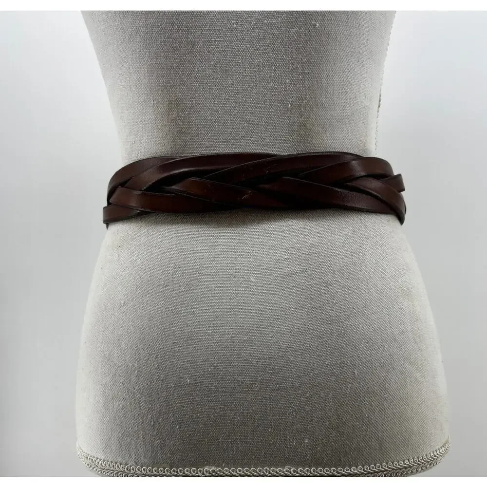 Y2K Banana Republic Women's Top Braided Brown Belt 30/Small